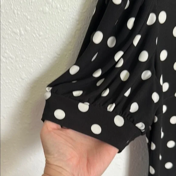 Tommy Hilfiger Polka Dot Black Shift Dress Size 6 - Picture 6 of 10